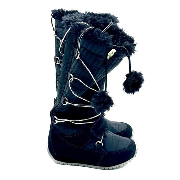 Timberland Kids T7 T8 Faux Fur Tall Winter Snow Boots - Picture 4 of 9